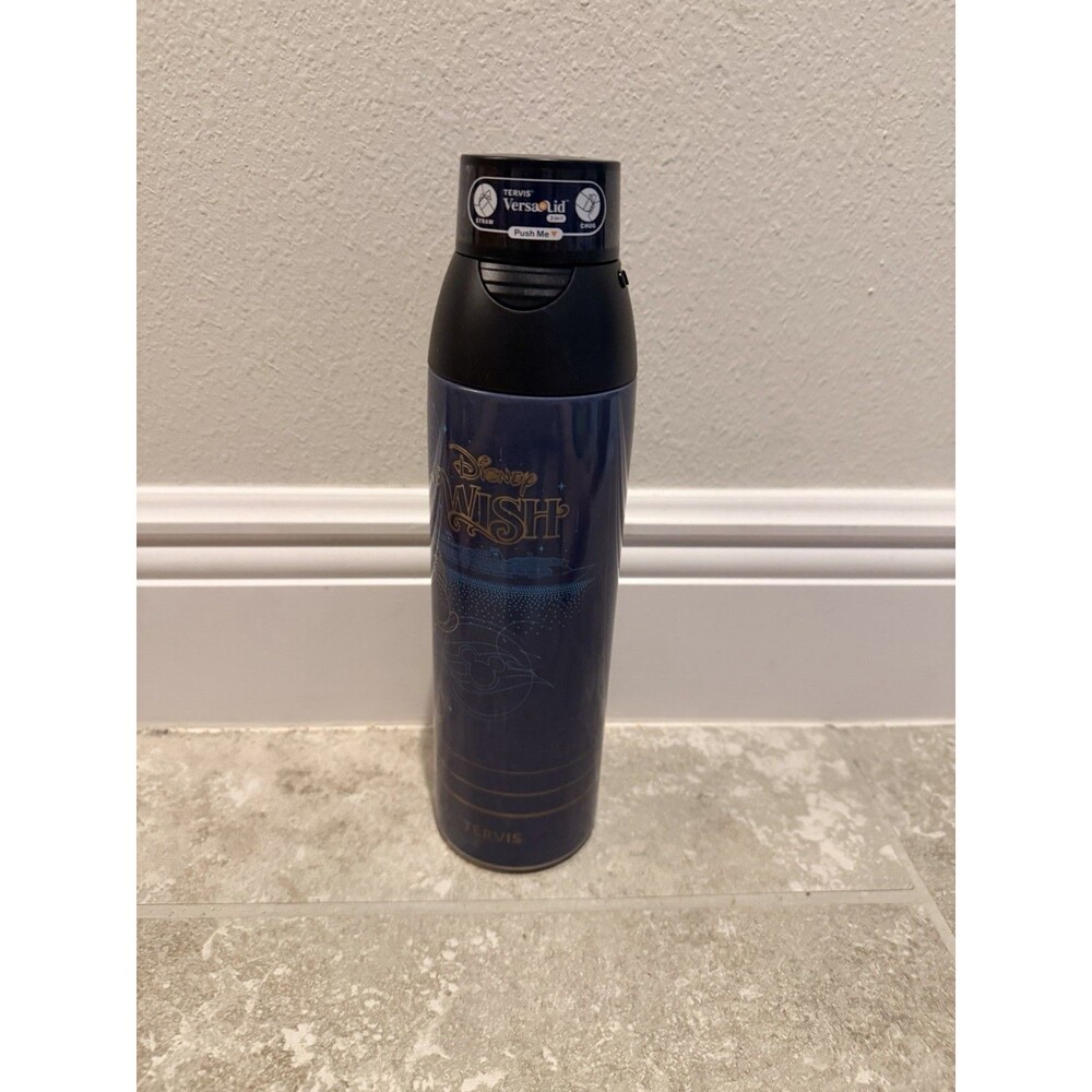 NEW Disney Cruise Line - Wish - Stainless Steel 26oz Pop Top Water Bottle